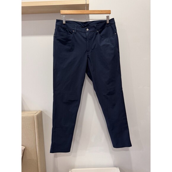 lululemon athletica Other - Lululemon Mens Size 33 ABC Slim-Fit Pant Warpstreme Vapor Size True Navy Luxury